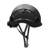 Ventilated Safety Rescue Helmet with Adjustable Ratchet 6-Point Suspension, HHAT-04 (Black)
